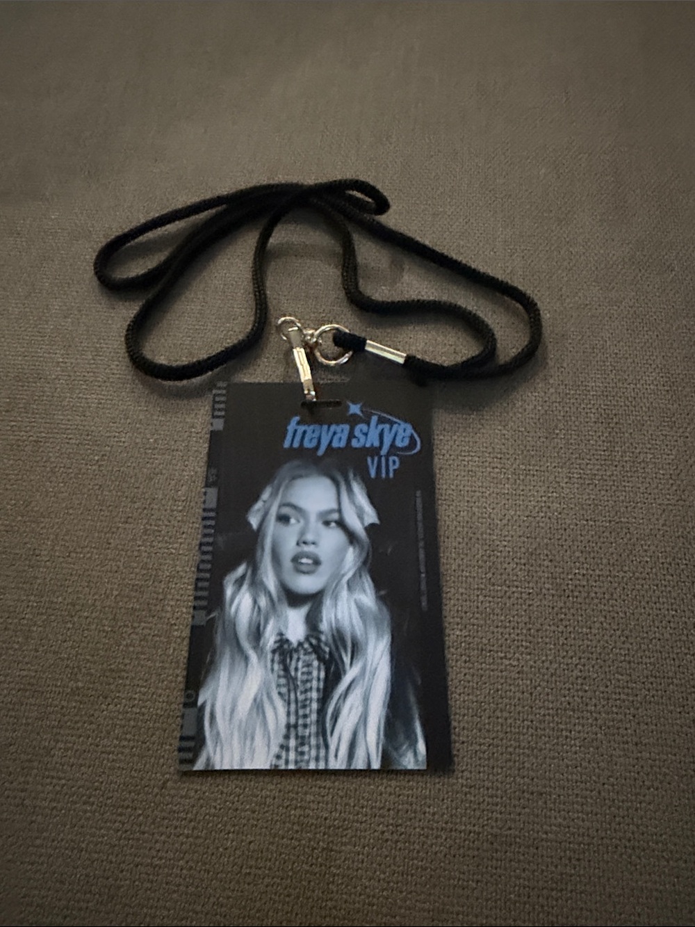 Freya Skye VIP Laminated Tour Lanyard very rare willing to take offers